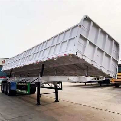 3 assen Zware staal zijdelingse ophanger Dump Semi-trailer voor vrachtvervoer Luchtvering