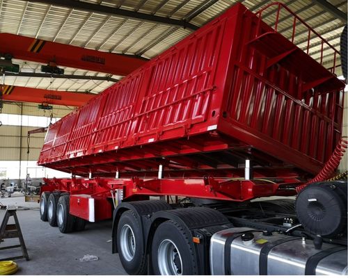Semi-trailer rechtstreeks 30-100 ton capaciteit Hydraulische zijdelingse dumper voor vrachtvervoer
