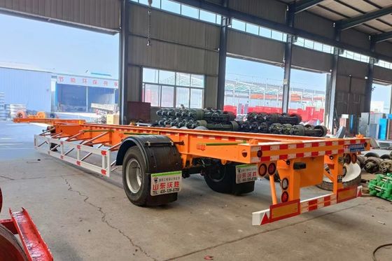 Gepersonaliseerde kleur 2/3/4 Assen 20/40/45 Voeten Container Transport Chassis Staal Skelet Halve aanhanger voor vrachtwagen