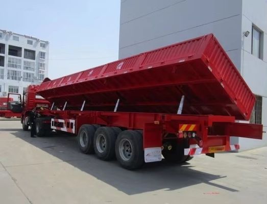 Semi-trailer rechtstreeks 30-100 ton capaciteit Hydraulische zijdelingse dumper voor vrachtvervoer
