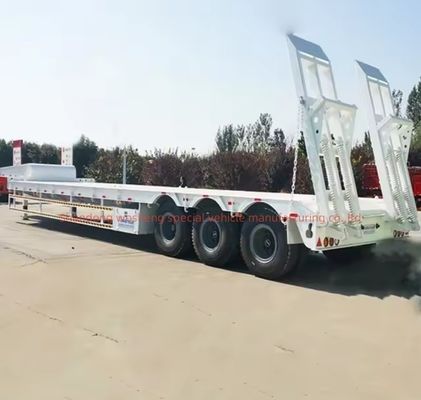 12 wielen laag bed Container Chassis Loader Halve aanhanger met Q345B / T700 staal hoofdbalk