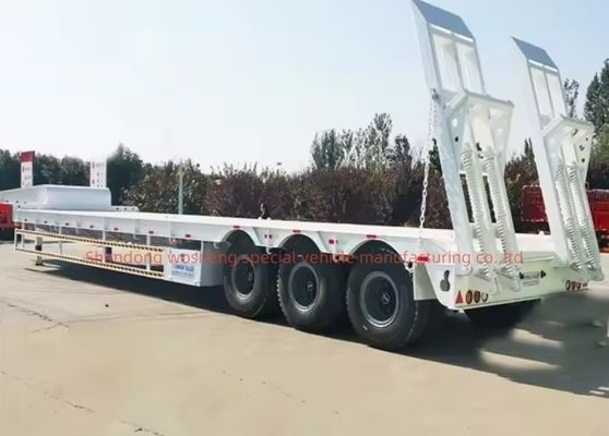 12 wielen laag bed Container Chassis Loader Halve aanhanger met Q345B / T700 staal hoofdbalk