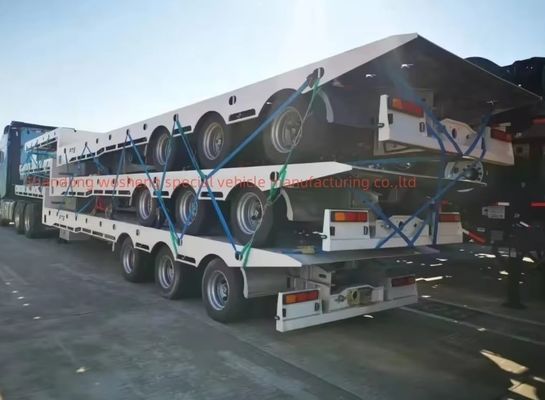 12 wielen laag bed Container Chassis Loader Halve aanhanger met Q345B / T700 staal hoofdbalk