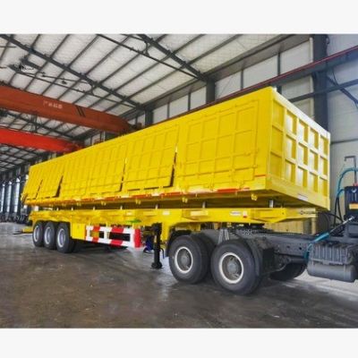 Zandsteen Graan Transporting Semi-trailer Truck met 40ft Side Tipper Dump Trailer