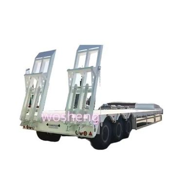 Container met laag bed Chassis Loader Lowboy Semi-trailer voor het vervoer van zware vracht