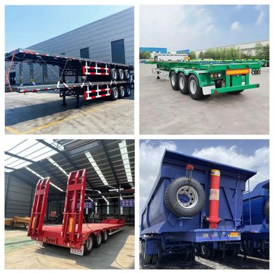 Zandsteen Graan Transporting Semi-trailer Truck met 40ft Side Tipper Dump Trailer
