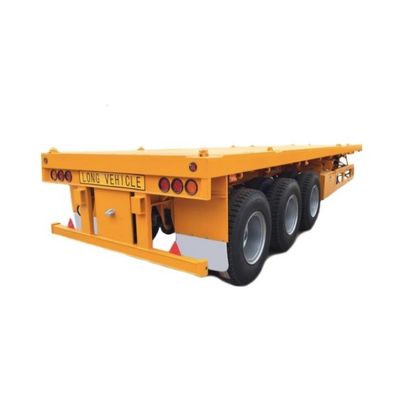 12500x2500x1600-3100mm Meertachtige platbed vrachtwagen Halve aanhanger voor containervervoer