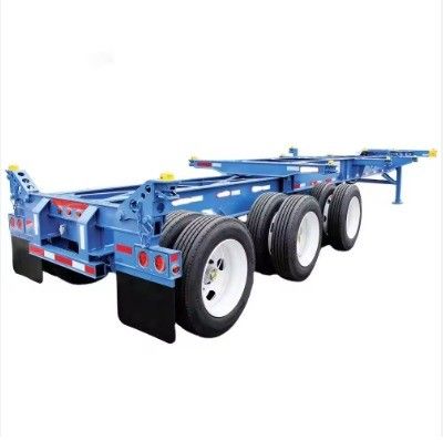 Maximale laadkracht 30000 kg 3 assen Staal skelet half aanhangwagen voor containervervoer