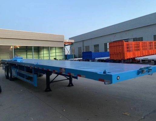 Blauwe kleur 3 assen 20 40 45 voet Container Flat Deck Semi-trailer met aanpassing