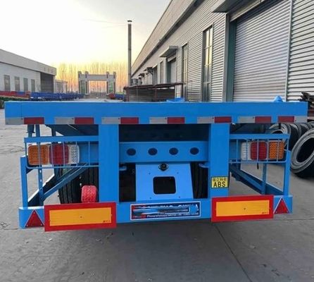 Blauwe kleur 3 assen 20 40 45 voet Container Flat Deck Semi-trailer met aanpassing