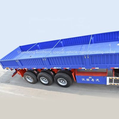 Zware 3-assige 60 tonse zijdelingse ophangwagen voor het transport van bulkgoed