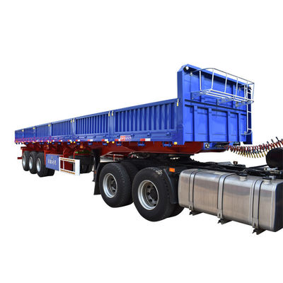 Zware 3-assige 60 tonse zijdelingse ophangwagen voor het transport van bulkgoed