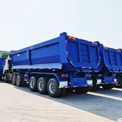 28t zwaar landingsgestel Hydraulische achterste dumptrailer voor het vervoer van grote stenen