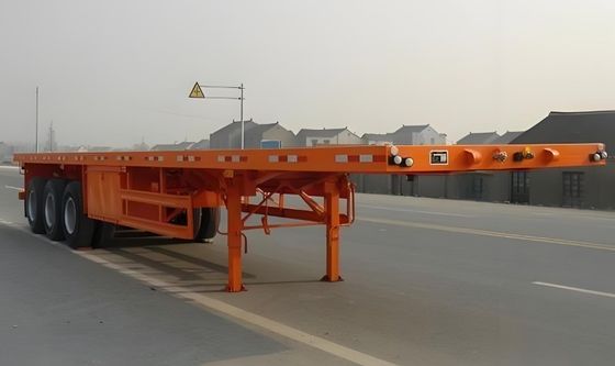 Aanpasbare 30-80 ton Container Trailer Truck Flatbed Semi Trailer in Afrika Markt