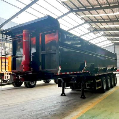 Hoge sterkte 4 assen 30-100 ton U-vormige achterste dumptruck Halve aanhangwagen As 2*13T FUWA
