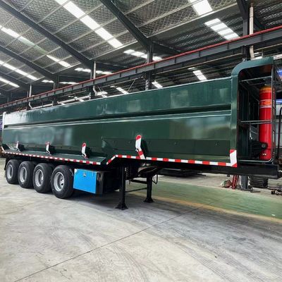 Hoge sterkte 4 assen 30-100 ton U-vormige achterste dumptruck Halve aanhangwagen As 2*13T FUWA