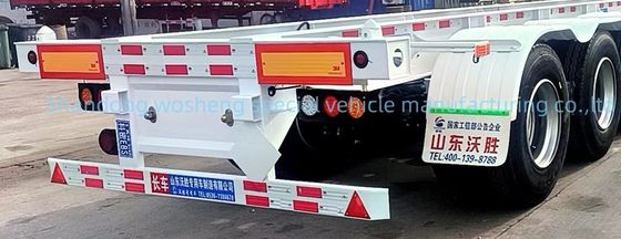 Maximale capaciteit 60T 40FT container staal vrachtwagen aanhangwagen 3 as skelet half aanhangwagen