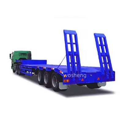 Wosheng zware apparatuur Transport lage jongen vrachtwagen aanhangwagens met 3/4/5/6/7 assen
