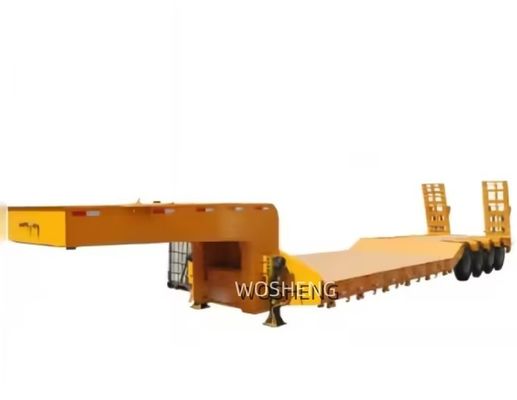 Wosheng 4 assen 16 wielen laag bed half-trailer voor het vervoer van zware apparatuur