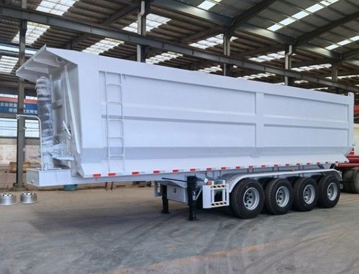 Semi-aanhangwagen Achterste dump-aanhangwagen 50 60 80 ton Hydraulische tipper dump semi-truck aanhangwagen