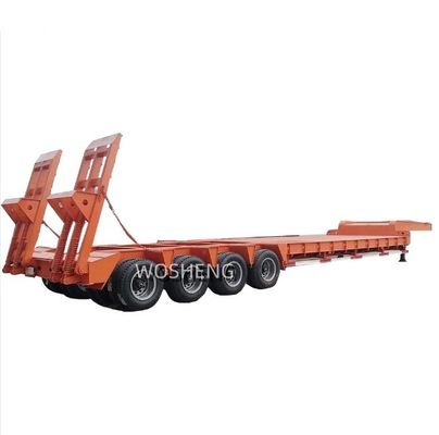 30TON/60TON/80TON/100TON laagbed half-trailer met een gooseneck-ontwerp en een hoge nuttige belasting