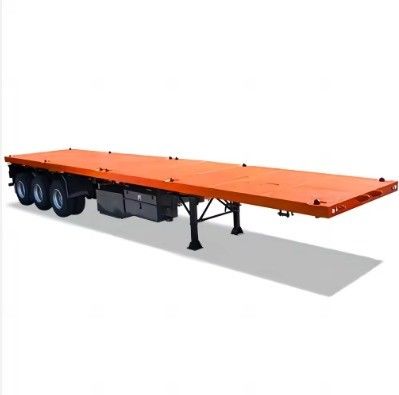 Gepersonaliseerde kleur 50 ton nuttige lading 20/40ft Container Trainer Truck Flatbed Semi Trailer
