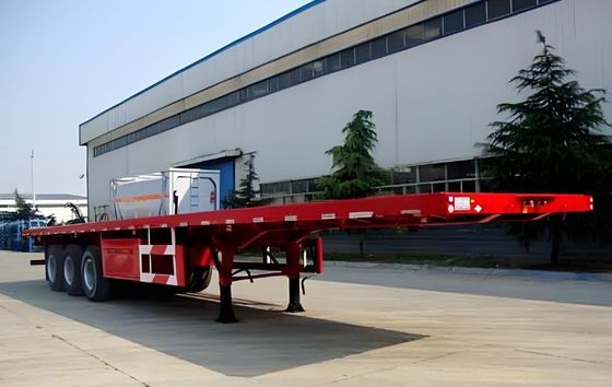Gepersonaliseerde kleur 50 ton nuttige lading 20/40ft Container Trainer Truck Flatbed Semi Trailer
