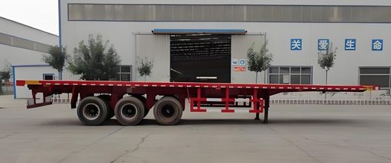 Gepersonaliseerde kleur 50 ton nuttige lading 20/40ft Container Trainer Truck Flatbed Semi Trailer