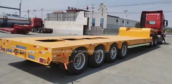 FUWA/JOST/WOSHENG Landing Gear Low bed Semi-trailer voor het vervoer van grote machines