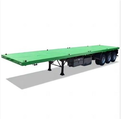 50T nuttige lading 3 as Flat Bed Semi-trailer voor vrachtwagen Aanpasbaar schilderen van trailer