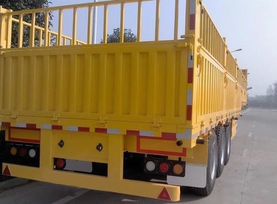 Vrachtwagen-aanhangwagen-half-aanhangwagen met drie assen omheining-half-aanhangwagen voor vee en groenten