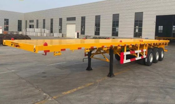 Multifunktioneel 3-assig 12-wielplatbed-containerrailwagen met maximale lading 30000 kg