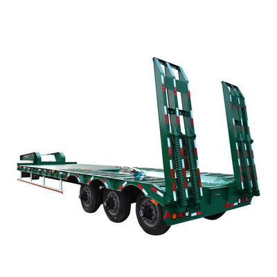 60 ton laadvermogen 10 lagen bladveerwagen met laagbed semi-trailer voor graafmachine