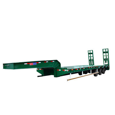 60 ton laadvermogen 10 lagen bladveerwagen met laagbed semi-trailer voor graafmachine
