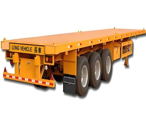 Goed 3 assen 30-120tons Container Flat bed Truck Trailer voor het vervoer van containers