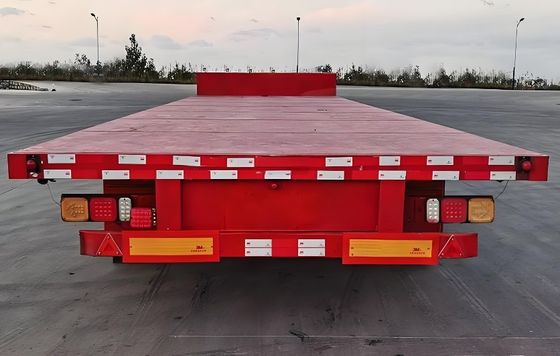 Goed 3 assen 30-120tons Container Flat bed Truck Trailer voor het vervoer van containers