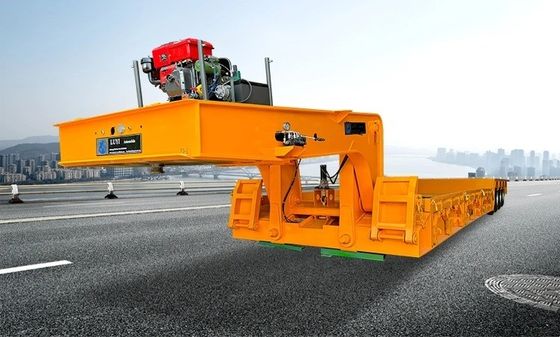 Afneembare gooseneck 4-assige laagbedlader Halve aanhangwagen met aanpasbare lading