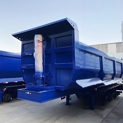Volgens de 3-assige hydraulische achterste dump tipper half aanhanger voor het vervoer van 100 ton graan
