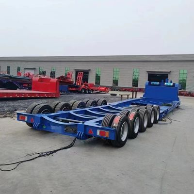 Afneembare gooseneck 4-assige laagbedlader Halve aanhangwagen met aanpasbare lading