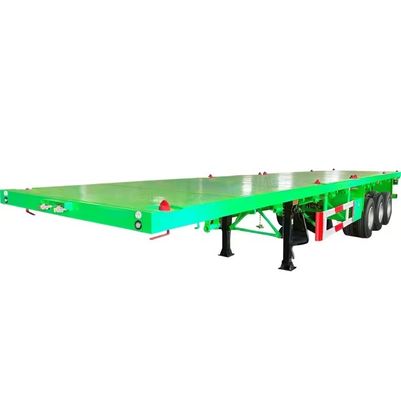 Multifunktioneel 3-assige aanhangwagen platbed met 12.00R22.5 band in 12500x2500x1600-3100mm