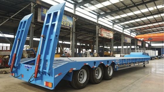 4 assen half-aanhangwagen voor zwaar vrachtvervoer met Q345B / T700 staal hoofdbalk