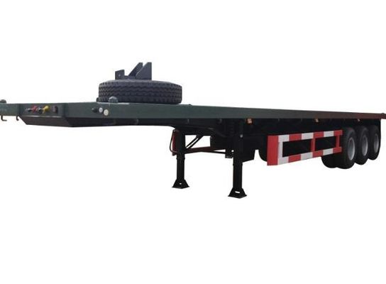 Multifunktioneel 3-assige aanhangwagen platbed met 12.00R22.5 band in 12500x2500x1600-3100mm
