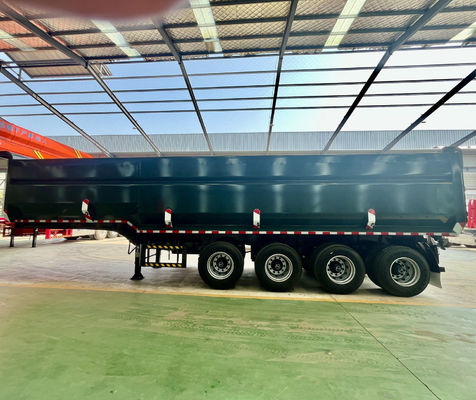 40 kubieke U-vorm eind lossen Hydraulische kantelbak Achterste dumpen Halve aanhangwagen voor vrachtwagen aanhangwagen