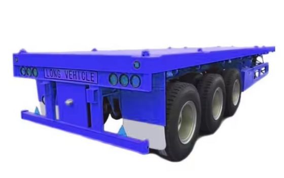 Semi-trailer 4 as 20FT 40FT plat bed Container staal vrachtwagen met aangepaste grootte