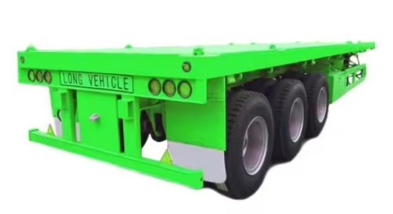 Semi-trailer 4 as 20FT 40FT plat bed Container staal vrachtwagen met aangepaste grootte