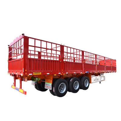 3/4 Assen 9.00-22.5 Rimpel Plat Type Zijdekant Muur Zaan Semi-trailer voor 20 jaar Export
