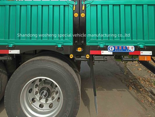 3/4 Assen 9.00-22.5 Rimpel Plat Type Zijdekant Muur Zaan Semi-trailer voor 20 jaar Export