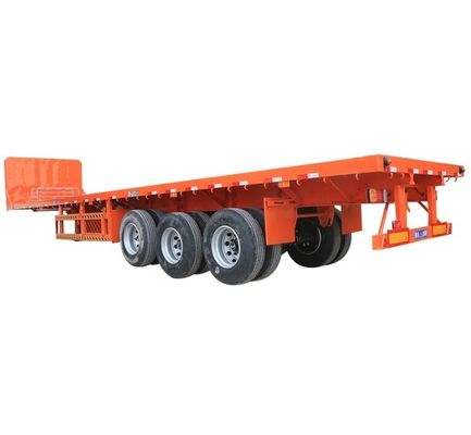 13 ton*3 Assen Mechanische ophanging Op maat gemaakt Container aanhangwagen Lage platte half-aanhangwagen