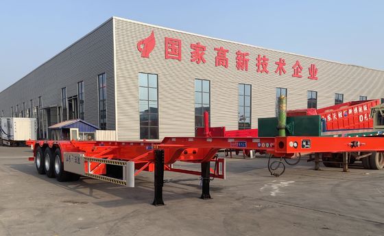 Maximaal laadvermogen 50 ton 2/3 Assen Gooseneck Container Skelet Chassis Skelet Halve aanhanger voor vrachtwagen