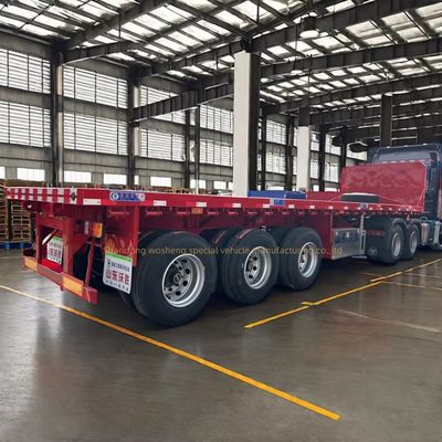 Semi-trailer met 3 assen voor het vervoer van 20 ft 40 ft containers en zware vracht